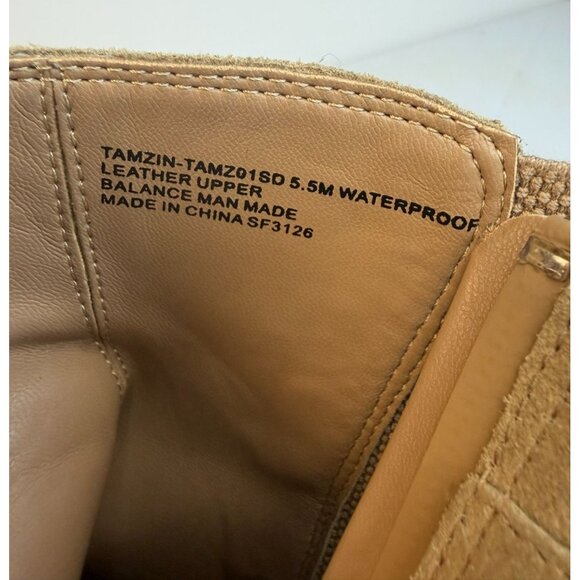 Blondo Tamzin Waterproof Booties Womens Size 5.5M Tan Suede Ankle Boots Casual - Picture 11 of 12